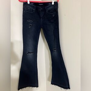 Vigoss The Chelsea Flare Distressed Denim Size 29 Women's